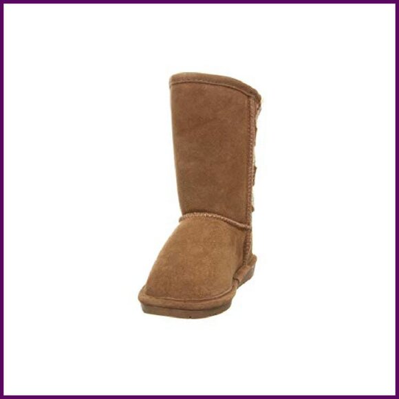 Youth Suede Slip-On Boots, Knit Back, Wool Lined, Winter Comfort - Picture 7 of 8